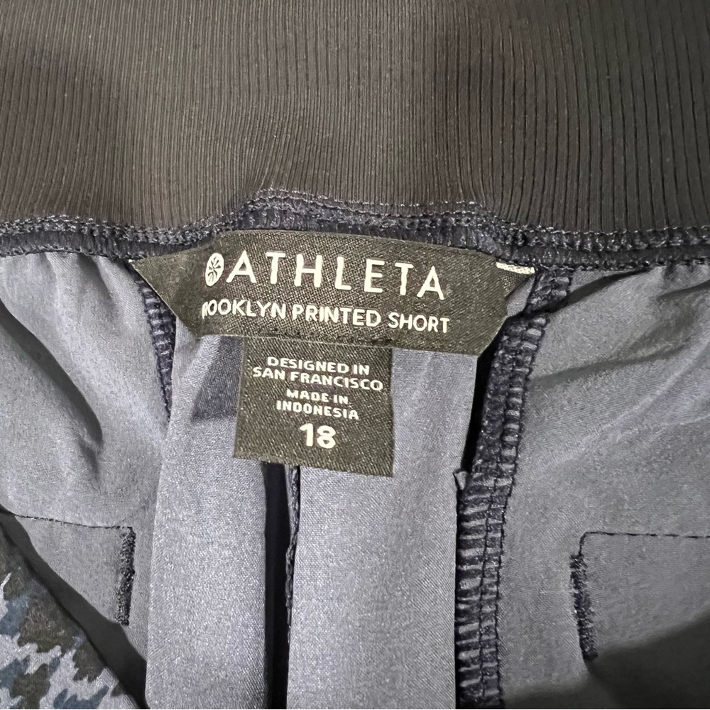 Athleta Nwt Women's Brookylyn Jogger shorts  lightweight size‎ 18 navy alvn - Picture 7 of 13